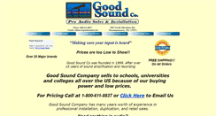 Desktop Screenshot of goodsoundco.net