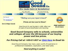 Tablet Screenshot of goodsoundco.net